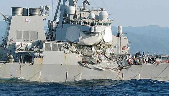 Siete marinos del "USS Fitzgerald" están desaparecidos. (Foto: AP)