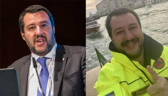 Italia: Foto de Salvini sonriendo en zona de desastre por temporal causa indignación. (Bloomberg / Captura)