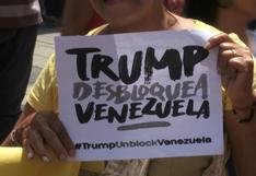 Chavistas marchan en rechazo a "bloqueo" de Estados Unidos contra gobierno de Maduro
