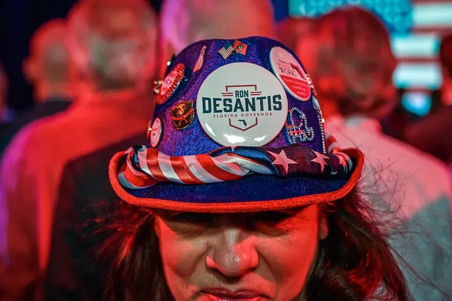 Supporters of Ron DeSantis, during the election rally.  (GIORGIO VIERA - AFP).