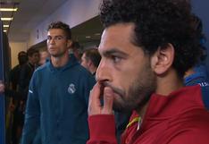 Cristiano Ronaldo y la mirada directa a Mohamed Salah en Kiev