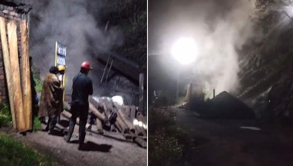 Siete personas quedaron atrapadas tras la explosión de una mina de carbón en Cucunubá, Colombia (Foto: Captura de video / @TRadioTeMueve)