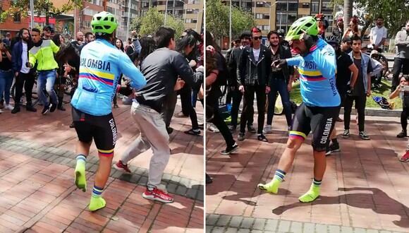 Un ciclista atrajo las miradas de todos por la parada improvisada que hizo. (Foto: Alternaestudio en Facebook)