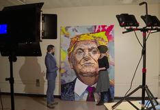 Artistas ucranianos escandalizan con retratos de Putin y Trump