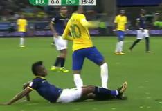 Neymar hace "piscinazo" de manera descarada en el partido Brasil vs Ecuador