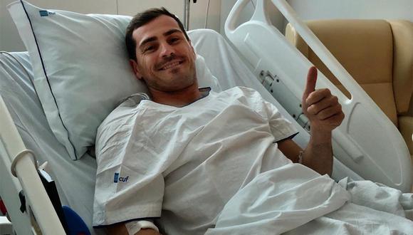 Iker Casillas se mostró feliz después de la operación. (Foto: Twitter Iker Casillas)
