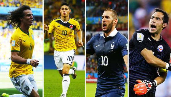 David Luiz, James Rodríguez y los mejores del Mundial en cifras