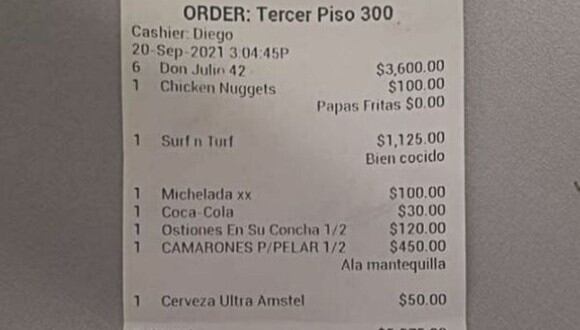 Fueron a comer a un restaurante y acabaron indignados por insólito detalle en el ticket. (Foto: El Sol de Tijuana / Facebook)