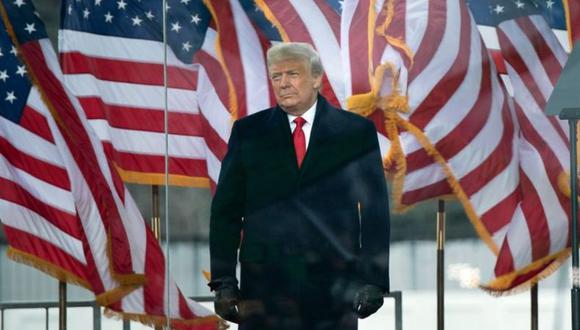 Trump pronunció un discurso durante el mitin "Salvemos Estados Unidos" que derivó en la marcha hacia el Capitolio el 6 de enero. (Getty Images).