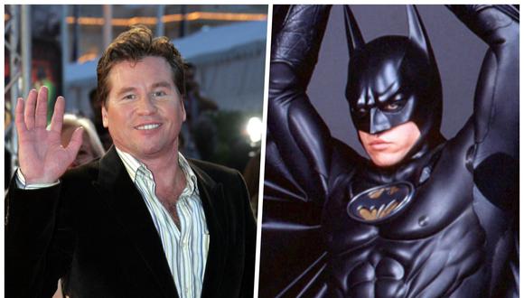 A la izquierda, Val Kilmer en 2005, cuando todavía estaba en el apogeo de su carrera. Derecha, la versión de Batman del actor. (Foto composición con imágenes de FRANCOIS GUILLOT / AFP y Warner Bros. Pictures)