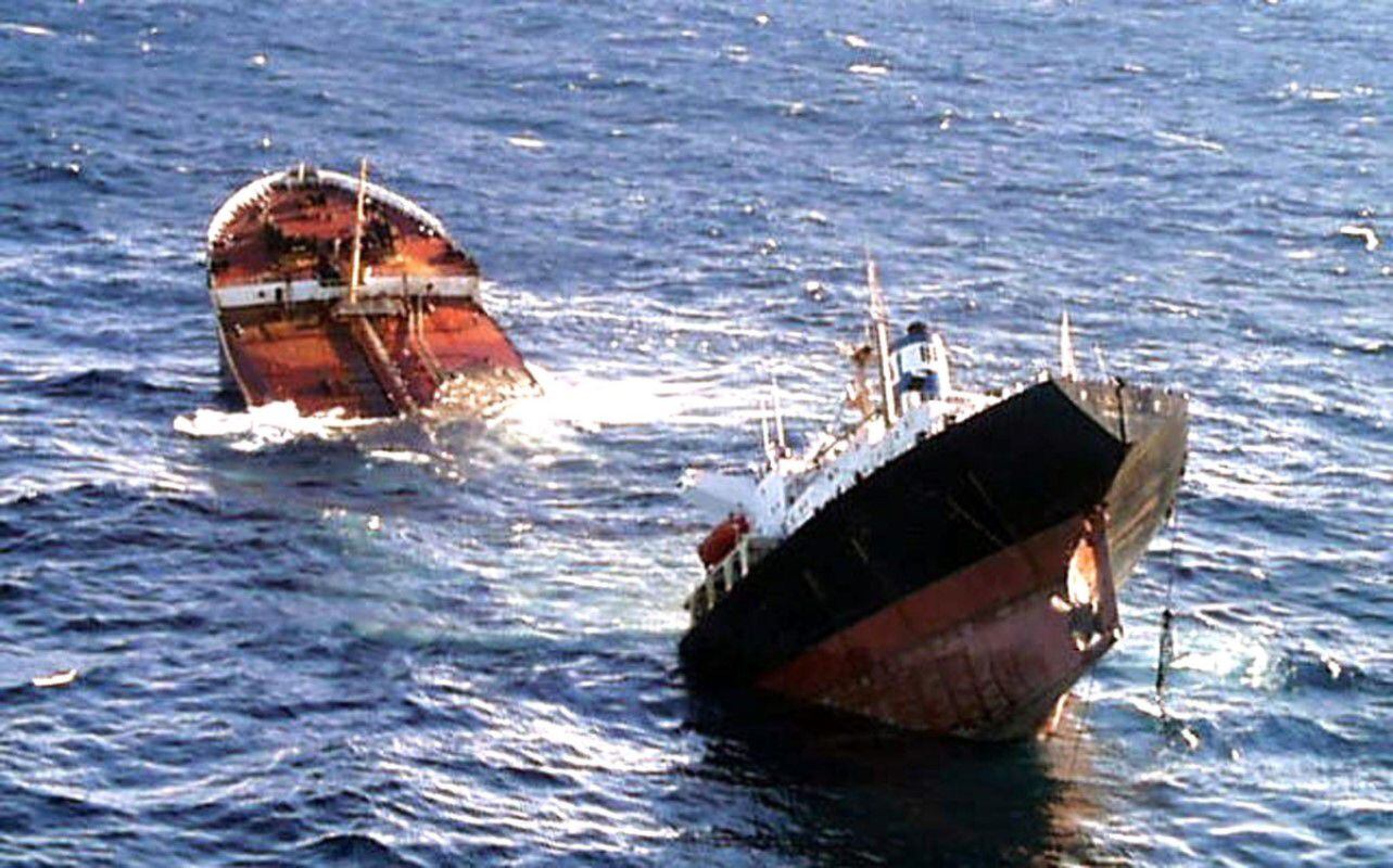 Sinking of the 'Prestige'.  (Photo: AFP Agency)