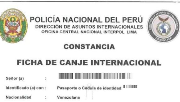 Conoce todo sobre la Ficha de Canje Internacional, un trámite que se hace en Perú | Foto: Referencial