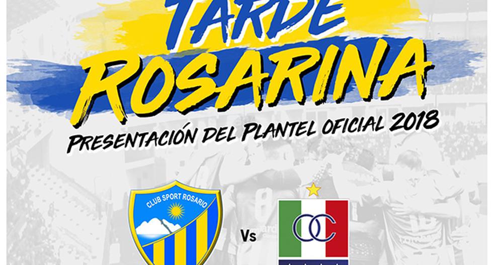 Sport Rosario hizo oficial el partido amistoso que disputará ante Once Caldas en el día de la presentación de su plantel 2018. (Foto: Sport Rosario)