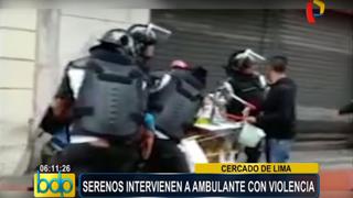 Municipio de Lima negó intervención violenta contra ambulante