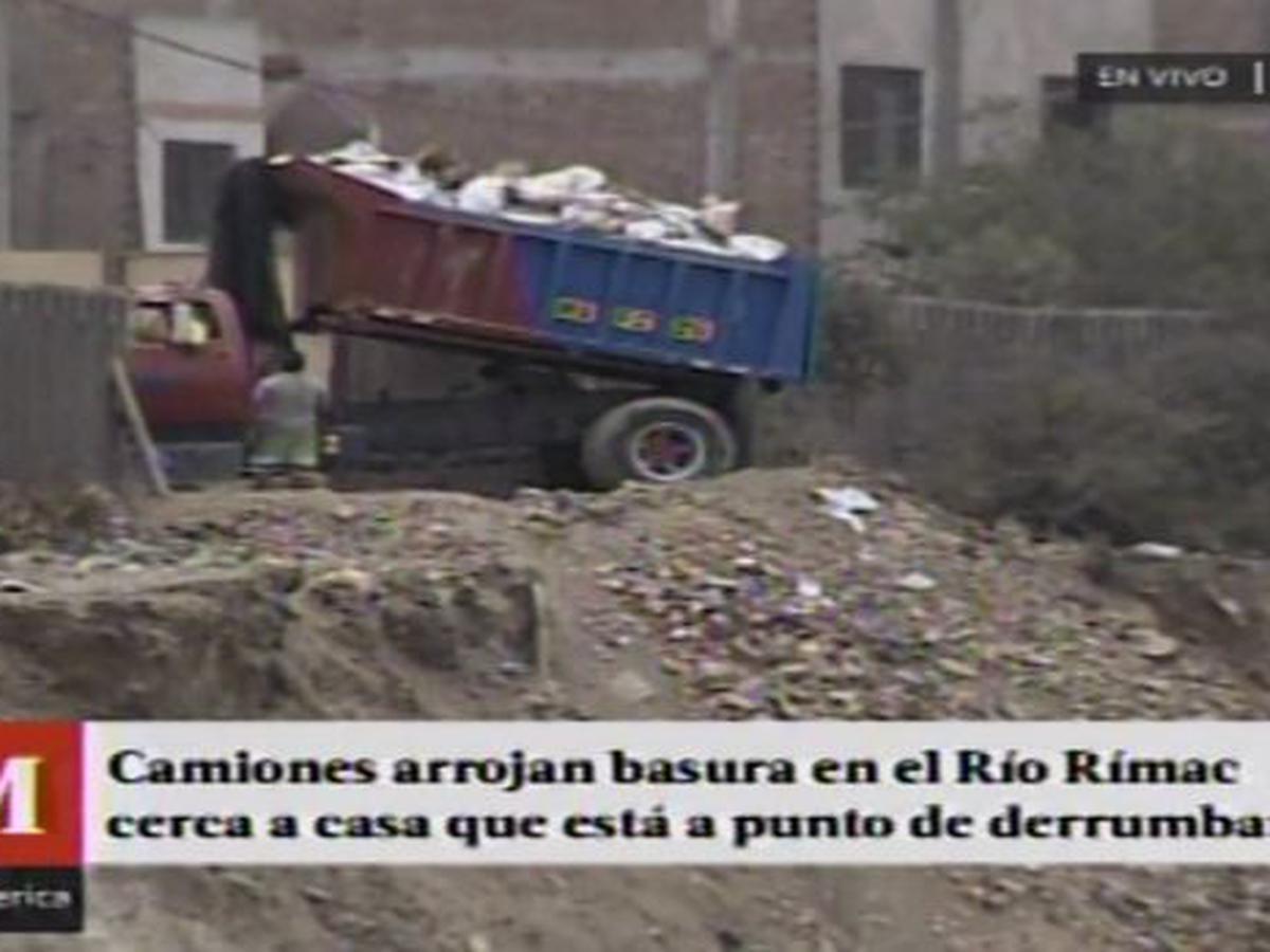 Sjl Camiones Tiran Basura Al Rio Rimac Y Alcalde Lo Justifica Lima El Comercio Peru