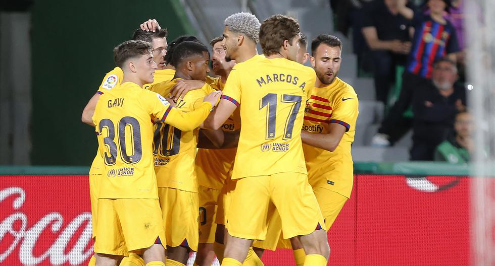 Barcelona apabulló 4-0 a Elche en un nuevo duelo por la jornada 27 de LaLiga Santander, este sábado 1 de abril. (Foto: AFP)