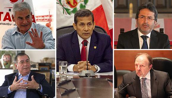 Ollanta Humala y sus cuatro jefes de Gabinete Ministerial