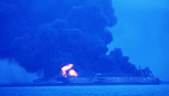China: Choque de buque petrolero deja 32 desaparecidos. (Foto: AFP)