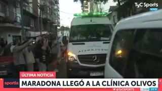 La llegada de Diego Maradona a la Clínica Olivos para ser operado de la cabeza | VIDEO