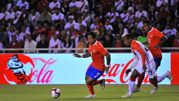 En el Perú vs. Costa Rica, amistoso por la fecha FIFA, el delantero Jonathan McDonald marcó el  1-1, silenciando el estadio UNSA de Arequipa. (Foto: AFP)