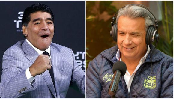 &quot;Les digo a los ecuatorianos: Len&iacute;n Moreno es la gran chance que tenemos&quot;, dijo Diego Maradona sobre el candidato a la presidencia de Ecuador. (Reuters/AFP)