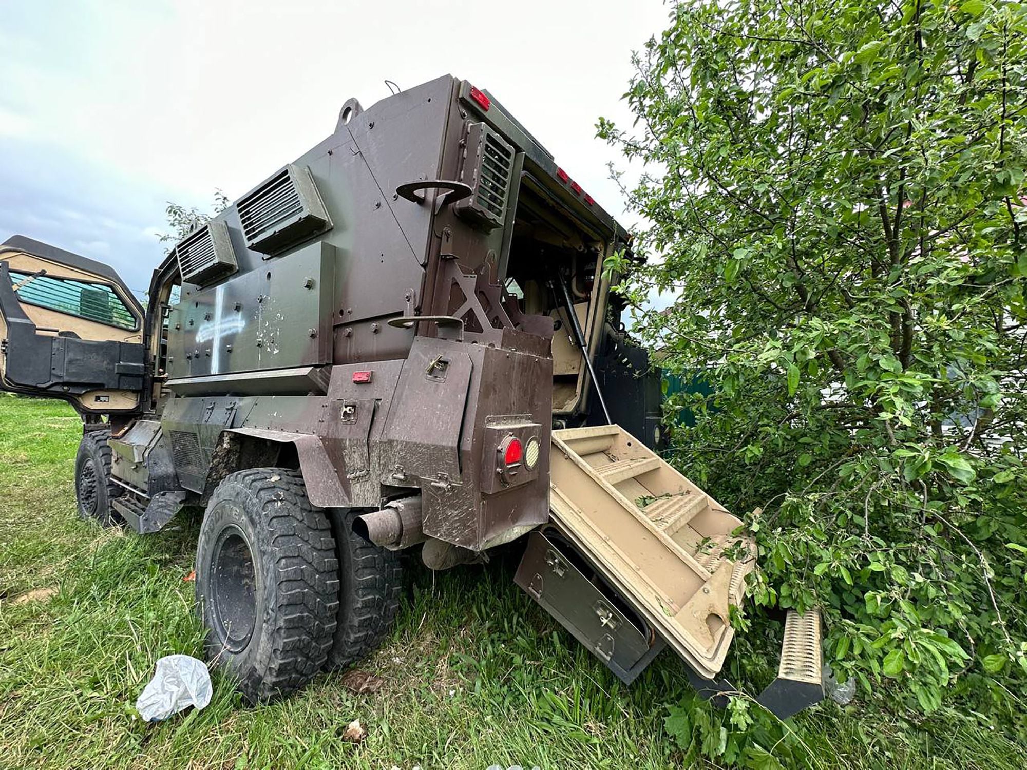 An armored military vehicle in the Belgorod region.  (AFP).