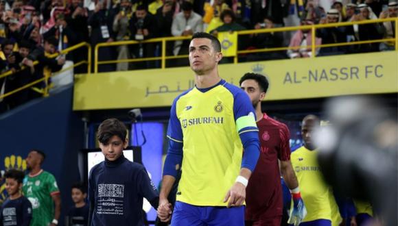 Cristiano Ronaldo fue capitán en su debut oficial con el Al Nassr de Arabia Saudí. (Foto: Agencias)