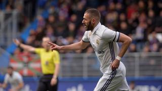 Real Madrid: Karim Benzema marcó este doblete ante el Eibar