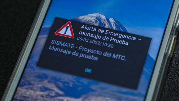 MTC realizó hoy en todo el país una prueba para verificar la operatividad del Sistema de Mensajería de Alerta Temprana (Sismate). (Foto: MTC)