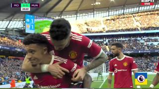 Jadon Sancho marca el empate a favor de Manchester United ante Manchester City