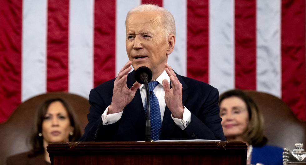 Joe Biden en su último discurso del estado de la Unión. (Foto: AFP)