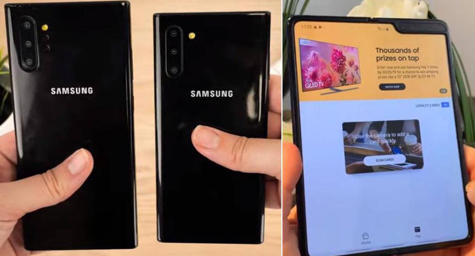 Galaxy Note 10 Plus y el Galaxy Fold, productos móviles de la surcoreana Samgung. (Foto: Captura YouTube)