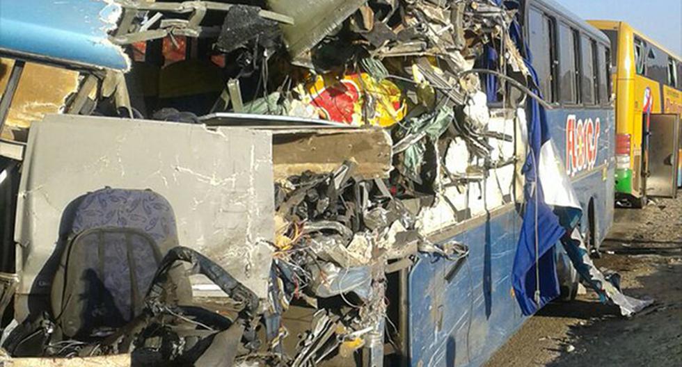 Imagen en Twitter muestra cómo terminó uno de los buses del trágico accidente en Nasca. (Foto: @Guerravisada)