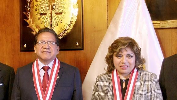 La fiscal de la Nación Zoraida Ávalos y el fiscal supremo Pablo Sánchez, fueron reelegidos como representantes del Ministerio Público ante la Academia de la Magistratura. (Foto: Difusión)