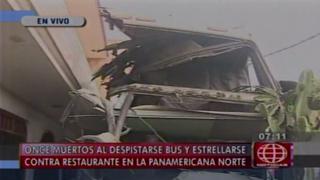 Panamericana Norte: 11 muertos en choque de buses en Chancay