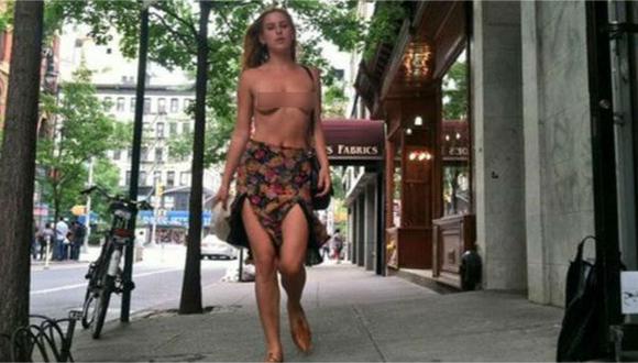 Hija de Demi Moore protesta en 'topless' contra Instagram