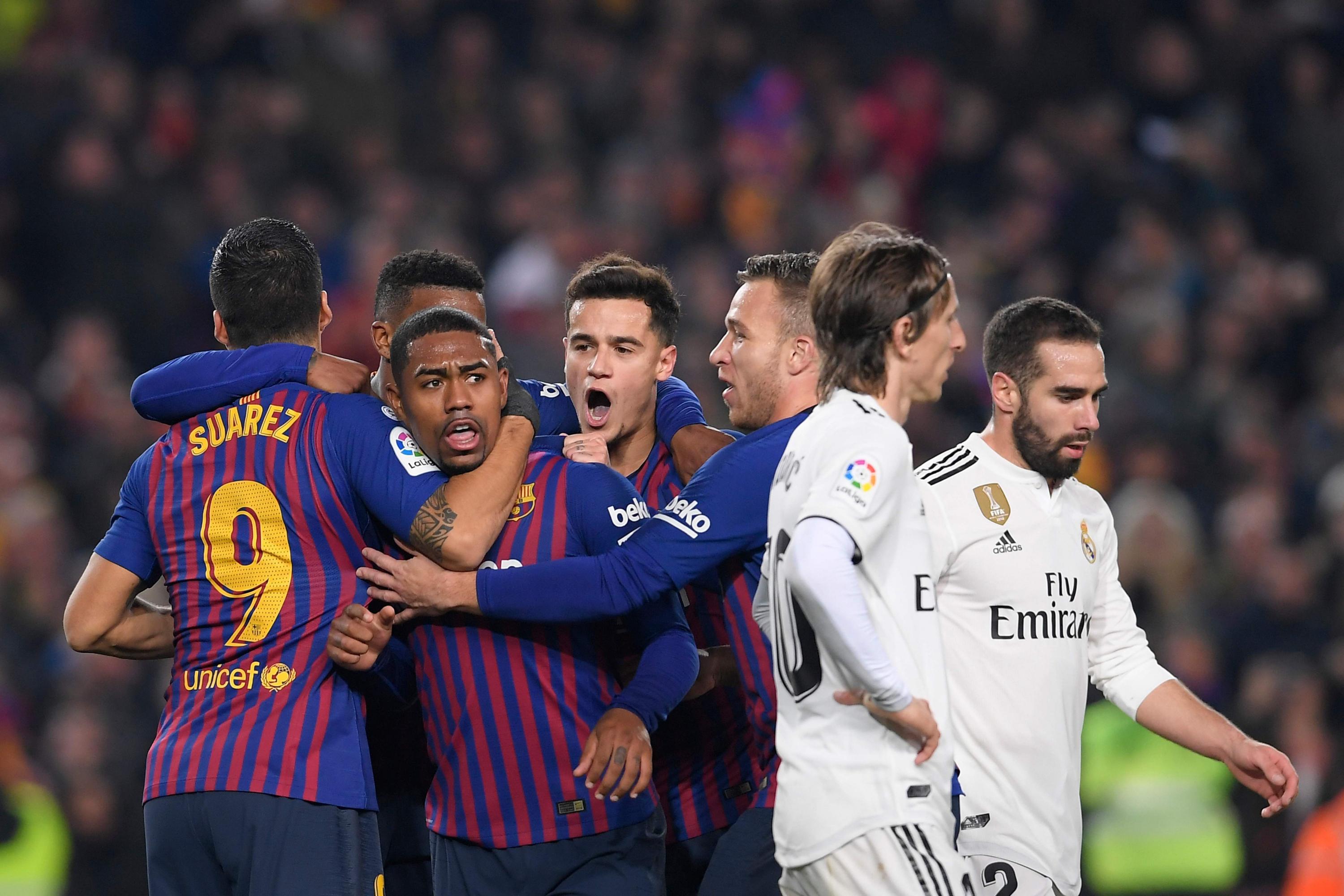 Barcelona vs Real Madrid: así fue el golazo de Malcom que puso el 1-1 en el clásico español por la Copa del Rey 2019. (Foto: AFP/AP/Reuters/EFE)