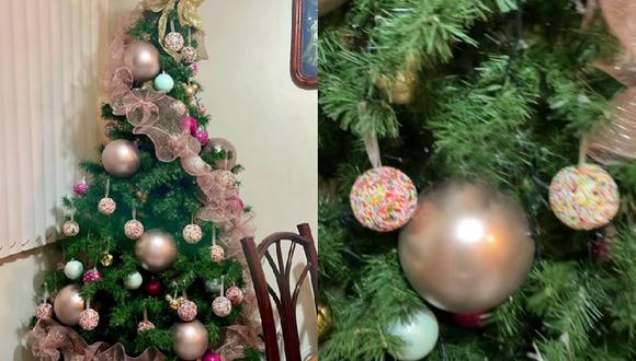 TikTok viral: la creativa manera en que una peruana adornó su árbol por Navidad | Composición: @fanikisss / TikTok