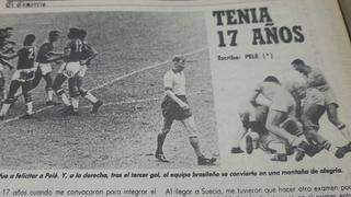 “No quería ser una carga para el equipo”, el texto que escribió el mismo Pelé sobre cómo ganó su primera Copa del Mundo