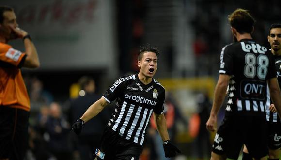 Cristian Benavente no para de marcar goles en la Jupiler Pro League. Su nueva víctima fue el histórico Brujas; esta fue su quinta conquista en el curso. (Foto. HLN)