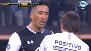 Colo Colo vs. Corinthians: Lucas Barrios tuvo acalorada discusión con su compatriota y Romero [VIDEO]