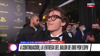 Periodista confunde a Tom Holland con personaje Harry Potter en premiación Balón de Oro | VIDEO