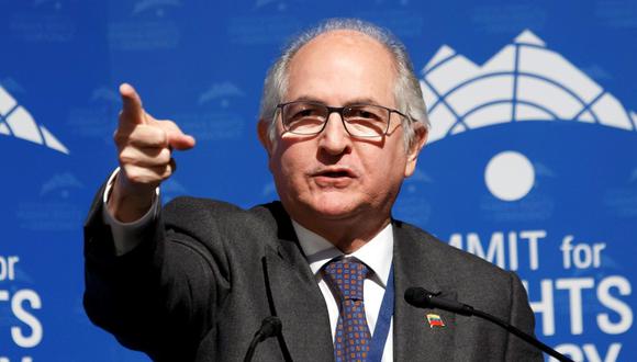 Antonio Ledezma durante la Cumbre de Derechos Humanos y Democracia que se celebra en Ginebra, Suiza. (Foto: EFE/Salvatore Di Nolfi)