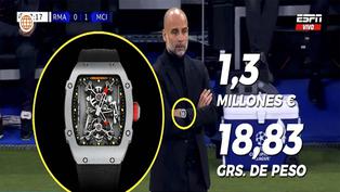Todo sobre el lujoso reloj que usó Pep Guardiola en el reciente partido del Manchester City