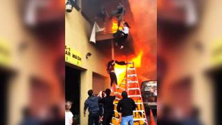 YouTube: Niñas saltan de balcón para escapar de voraz incendio en Nueva Jersey