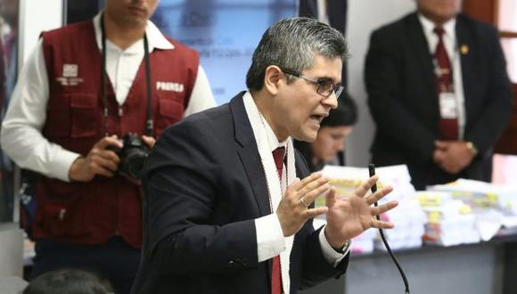 "Hay que cautelar el resultado de su proceso, no hay que dar pie a que esta organización siga buscando la impunidad a través de decisiones erradas, colaboraciones erradas", señaló Pérez. (Video: Justicia TV / Foto: Alessandro Currarino)