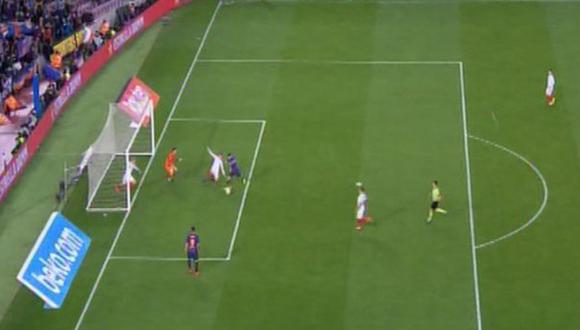 Barcelona vs. Sevilla: Messi casi marca golazo pero arquero lo evitó con extraordinaria atajada. (Foto: captura)