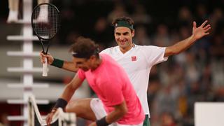 Rafael Nadal y Roger Federer jugaron el partido de tenis con más público de la historia en Sudáfrica