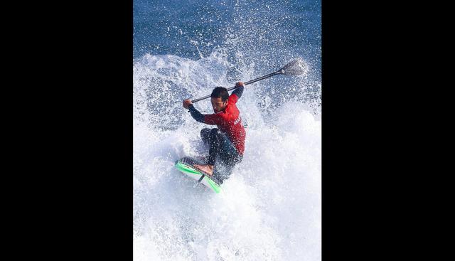 Tamil Martino derrotó al estadounidense Daniel Hughes y clasificó a la cuarta ronda principal de paddle surf. (Foto: Daniel Apuy)
