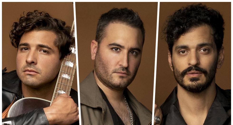 Julio Ramírez (izquierda), Gilberto Jesús Navarro (centro) y 'Bibi' Marín (derecha), los integrantes del grupo mexicano Reik, que presentará este 14 de febrero el concierto "Amor bajo las estrellas" en el Jockey Club del Perú. (Foto: Alejandro Ibarra)